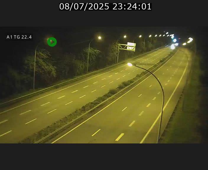 Traffic live webcam Luxembourg Flaxweiler - A1 direction Luxembourg - BK 22.4