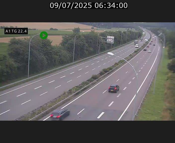 Traffic live webcam Luxembourg Flaxweiler - A1 direction Luxembourg - BK 22.4