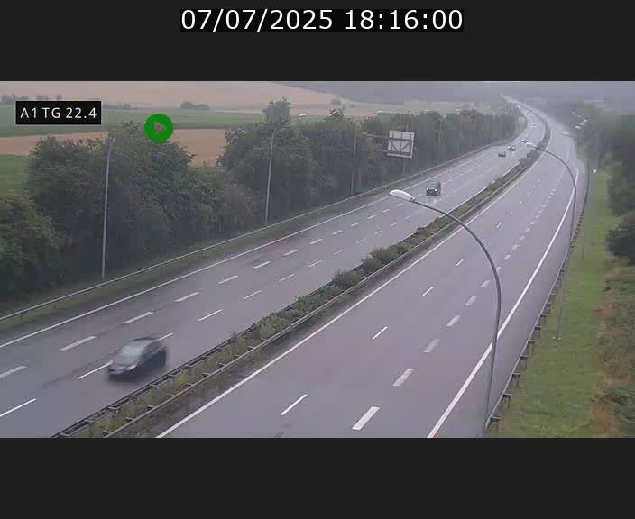 Traffic live webcam Luxembourg Flaxweiler - A1 direction Luxembourg - BK 22.4