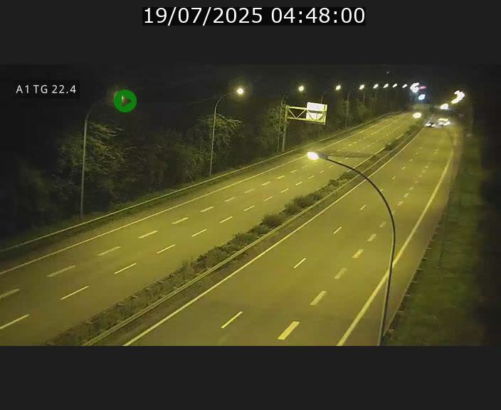 Traffic live webcam Luxembourg Flaxweiler - A1 direction Luxembourg - BK 22.4