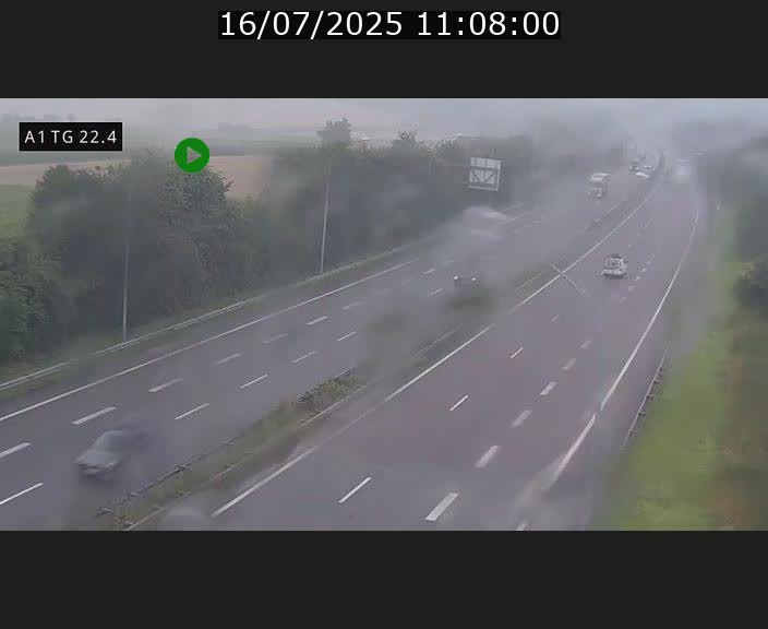 Traffic live webcam Luxembourg Flaxweiler - A1 direction Luxembourg - BK 22.4