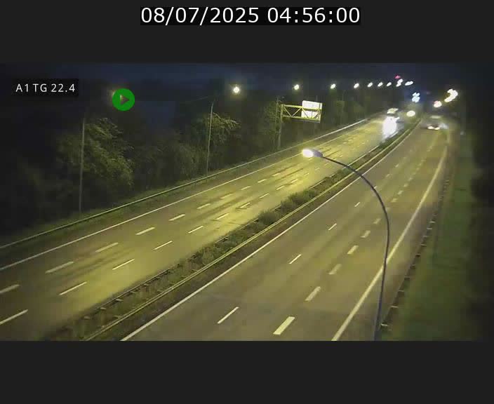 Traffic live webcam Luxembourg Flaxweiler - A1 direction Luxembourg - BK 22.4