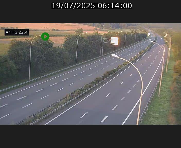 Traffic live webcam Luxembourg Flaxweiler - A1 direction Luxembourg - BK 22.4
