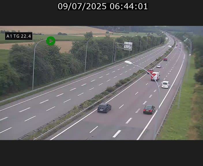 Traffic live webcam Luxembourg Flaxweiler - A1 direction Luxembourg - BK 22.4