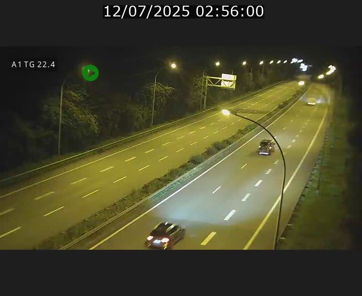 Traffic live webcam Luxembourg Flaxweiler - A1 direction Luxembourg - BK 22.4