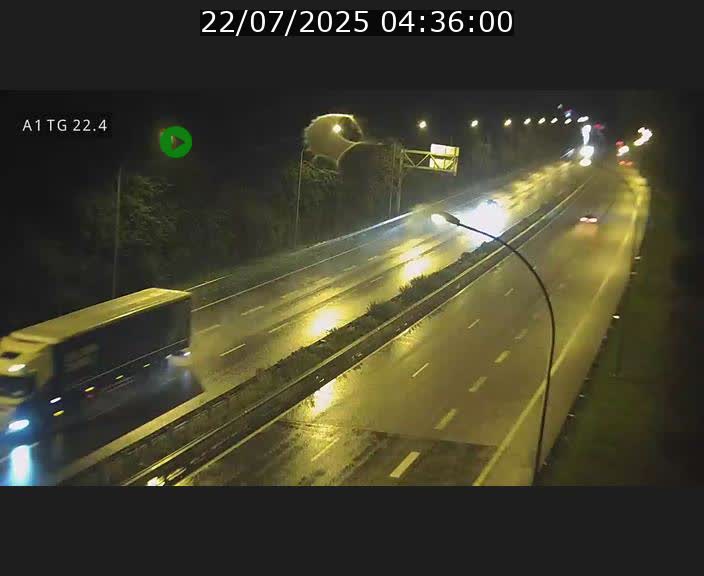 Traffic live webcam Luxembourg Flaxweiler - A1 direction Luxembourg - BK 22.4