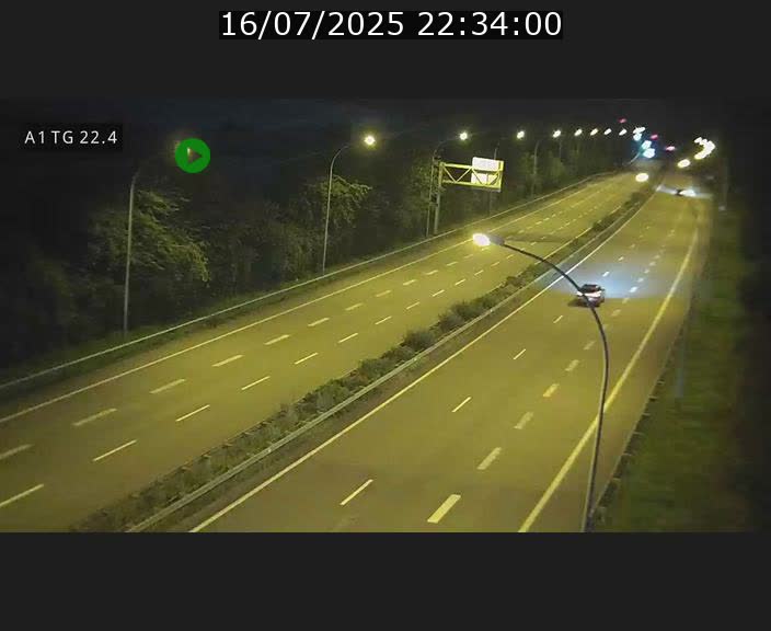 Traffic live webcam Luxembourg Flaxweiler - A1 direction Luxembourg - BK 22.4