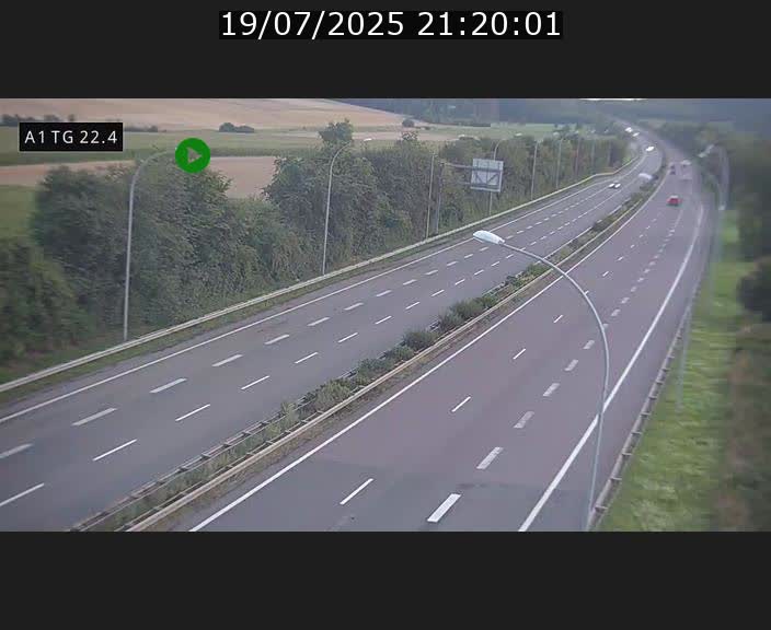 Traffic live webcam Luxembourg Flaxweiler - A1 direction Luxembourg - BK 22.4