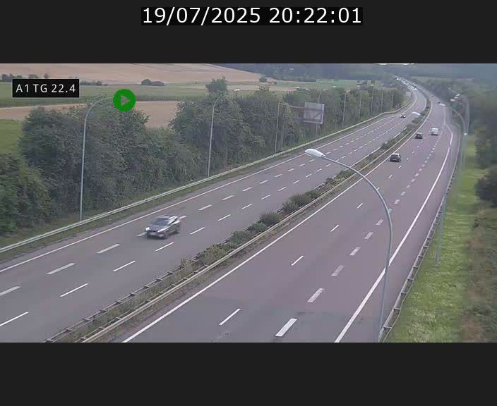 Traffic live webcam Luxembourg Flaxweiler - A1 direction Luxembourg - BK 22.4
