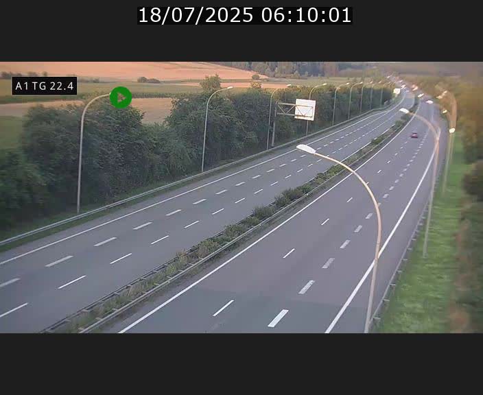 Traffic live webcam Luxembourg Flaxweiler - A1 direction Luxembourg - BK 22.4