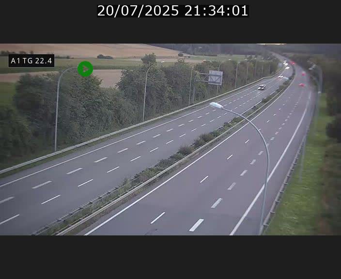 Traffic live webcam Luxembourg Flaxweiler - A1 direction Luxembourg - BK 22.4