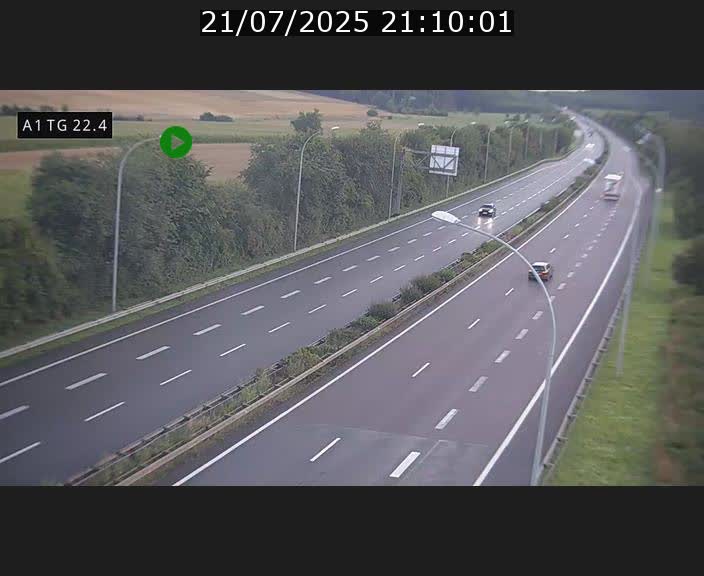 Traffic live webcam Luxembourg Flaxweiler - A1 direction Luxembourg - BK 22.4