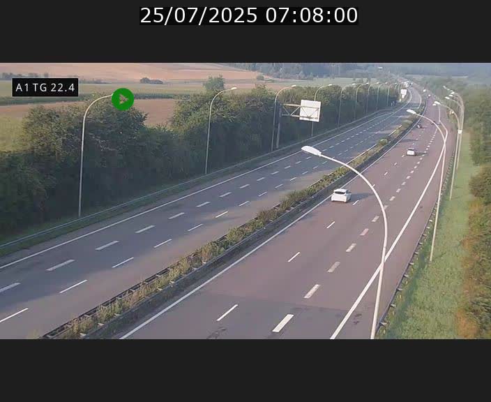 Traffic live webcam Luxembourg Flaxweiler - A1 direction Luxembourg - BK 22.4