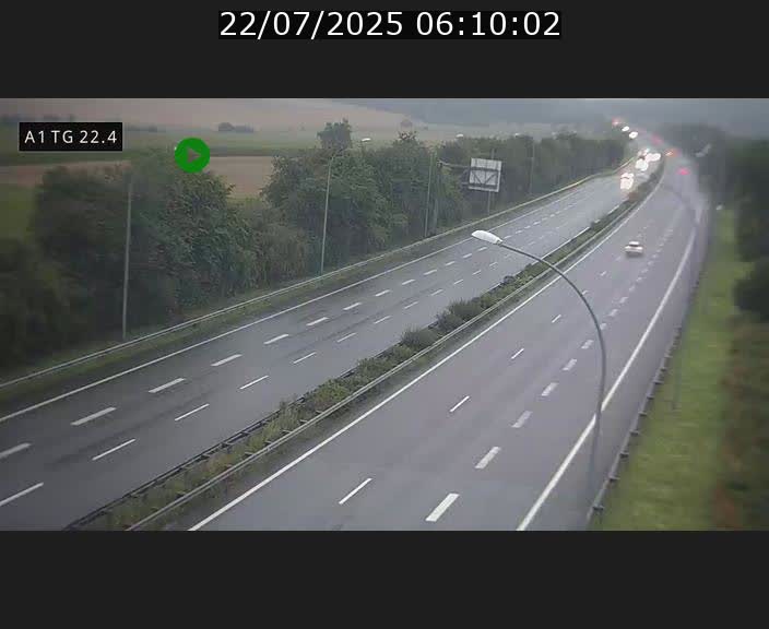 Traffic live webcam Luxembourg Flaxweiler - A1 direction Luxembourg - BK 22.4