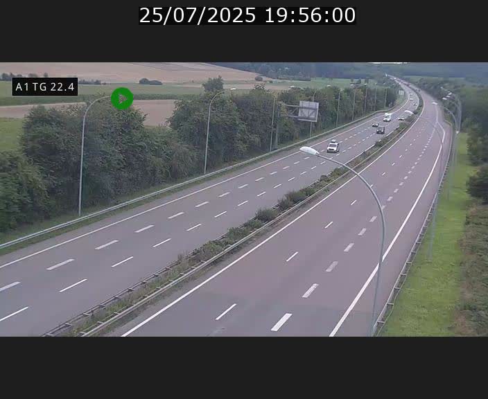 Traffic live webcam Luxembourg Flaxweiler - A1 direction Luxembourg - BK 22.4