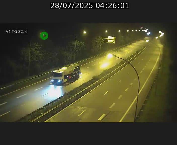 Traffic live webcam Luxembourg Flaxweiler - A1 direction Luxembourg - BK 22.4