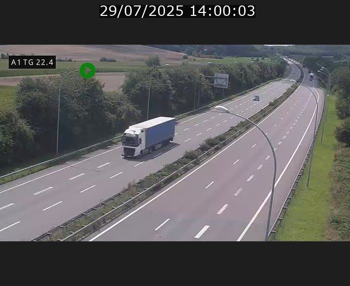Traffic live webcam Luxembourg Flaxweiler - A1 direction Luxembourg - BK 22.4