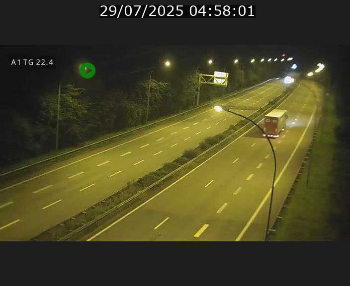 Traffic live webcam Luxembourg Flaxweiler - A1 direction Luxembourg - BK 22.4
