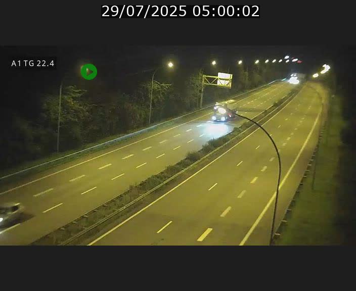 Traffic live webcam Luxembourg Flaxweiler - A1 direction Luxembourg - BK 22.4