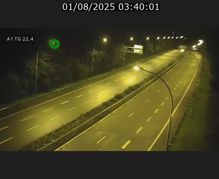 Traffic live webcam Luxembourg Flaxweiler - A1 direction Luxembourg - BK 22.4