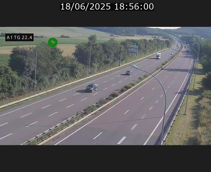 <h2>Traffic live webcam Luxembourg Flaxweiler - A1 direction Luxembourg - BK 22.4</h2>