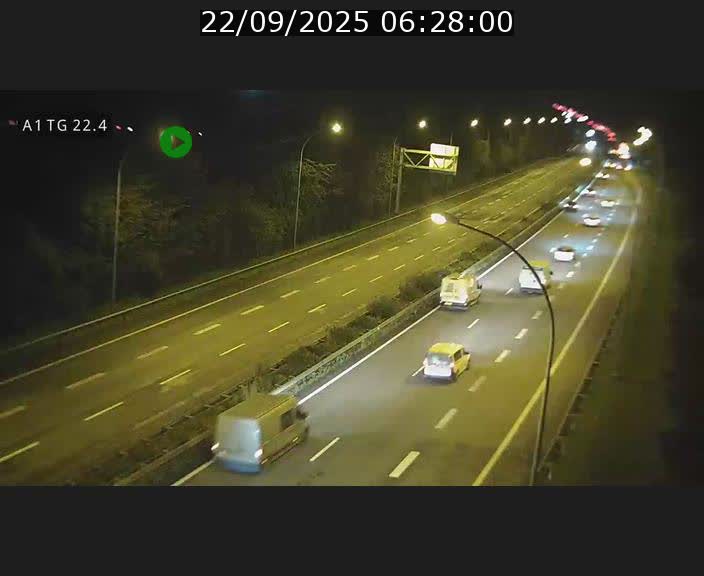 Traffic live webcam Luxembourg Flaxweiler - A1 direction Luxembourg - BK 22.4