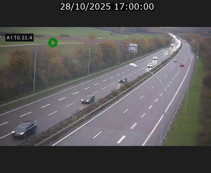 <h2>Traffic live webcam Luxembourg Flaxweiler - A1 direction Luxembourg - BK 22.4</h2>
