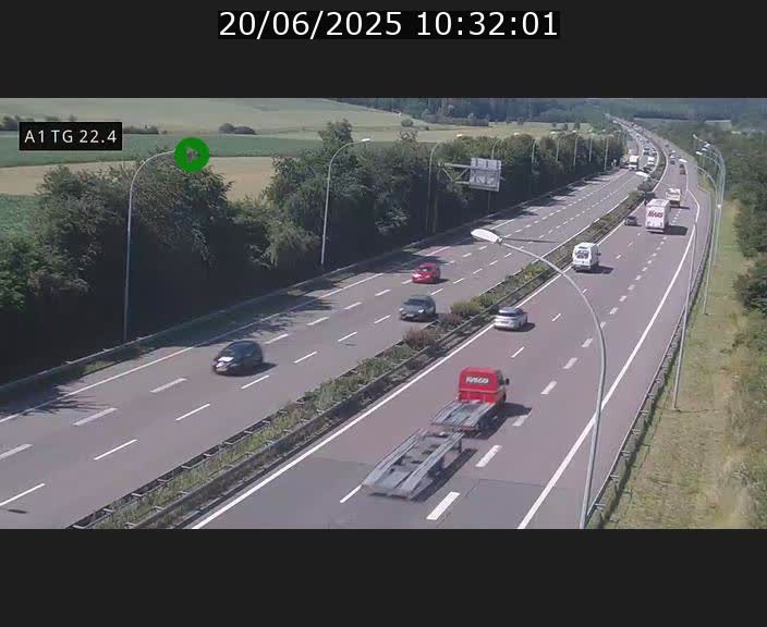 <h2>Traffic live webcam Luxembourg Flaxweiler - A1 direction Luxembourg - BK 22.4</h2>