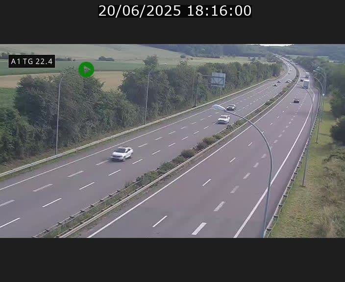 <h2>Traffic live webcam Luxembourg Flaxweiler - A1 direction Luxembourg - BK 22.4</h2>