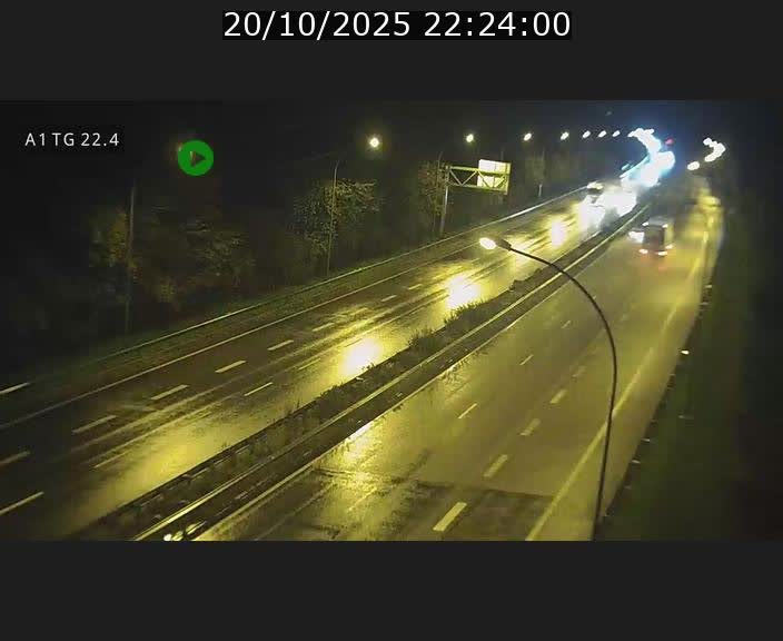 Traffic live webcam Luxembourg Flaxweiler - A1 direction Luxembourg - BK 22.4