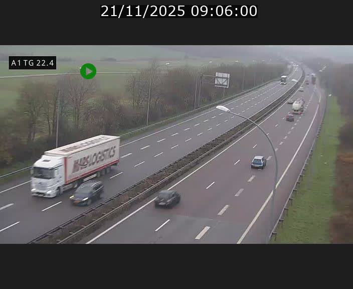 <h2>Traffic live webcam Luxembourg Flaxweiler - A1 direction Luxembourg - BK 22.4</h2>