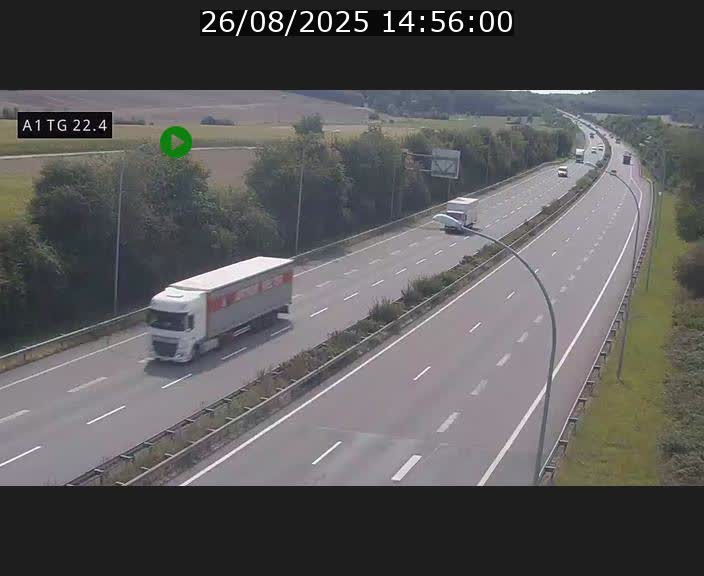 <h2>Traffic live webcam Luxembourg Flaxweiler - A1 direction Luxembourg - BK 22.4</h2>