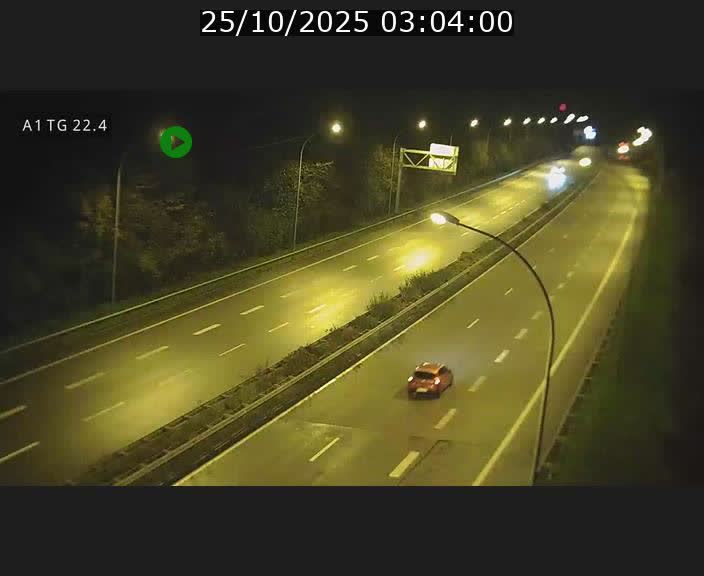 Traffic live webcam Luxembourg Flaxweiler - A1 direction Luxembourg - BK 22.4