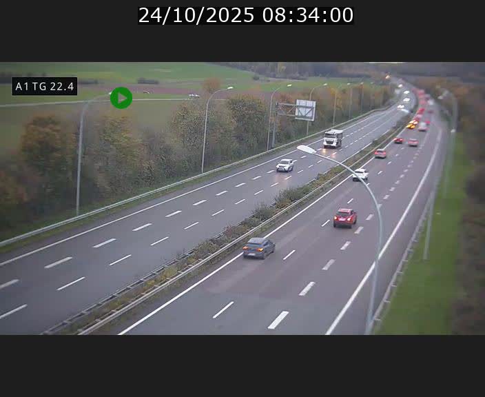 <h2>Traffic live webcam Luxembourg Flaxweiler - A1 direction Luxembourg - BK 22.4</h2>