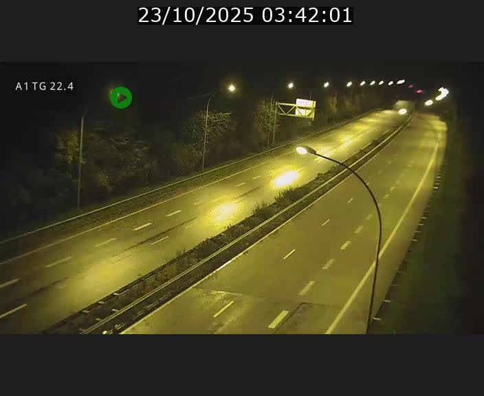 Traffic live webcam Luxembourg Flaxweiler - A1 direction Luxembourg - BK 22.4