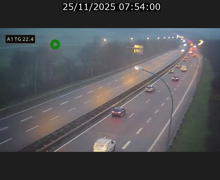 <h2>Traffic live webcam Luxembourg Flaxweiler - A1 direction Luxembourg - BK 22.4</h2>
