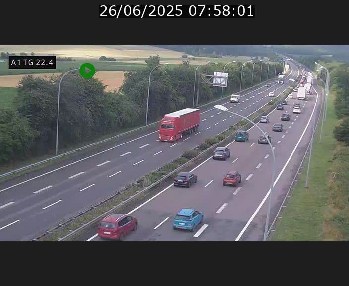 <h2>Traffic live webcam Luxembourg Flaxweiler - A1 direction Luxembourg - BK 22.4</h2>