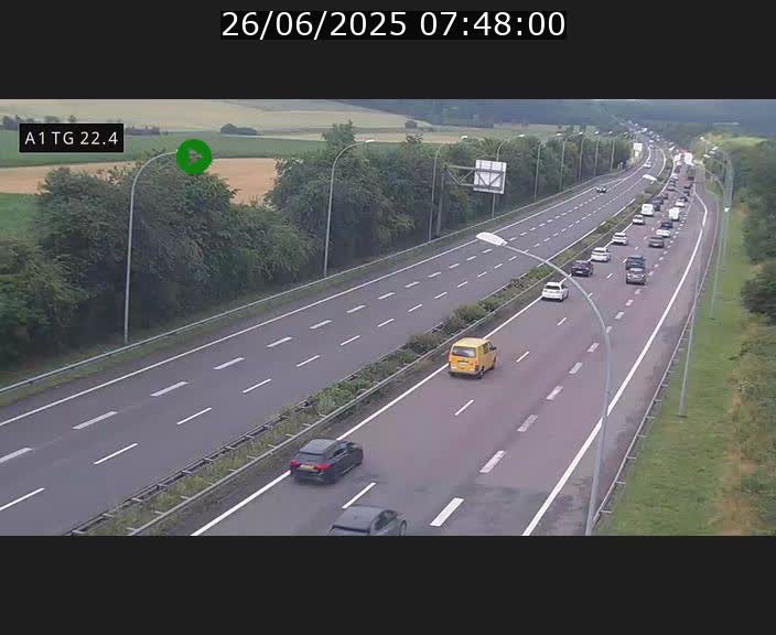 <h2>Traffic live webcam Luxembourg Flaxweiler - A1 direction Luxembourg - BK 22.4</h2>
