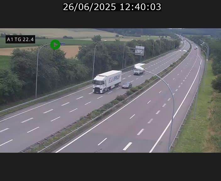 <h2>Traffic live webcam Luxembourg Flaxweiler - A1 direction Luxembourg - BK 22.4</h2>