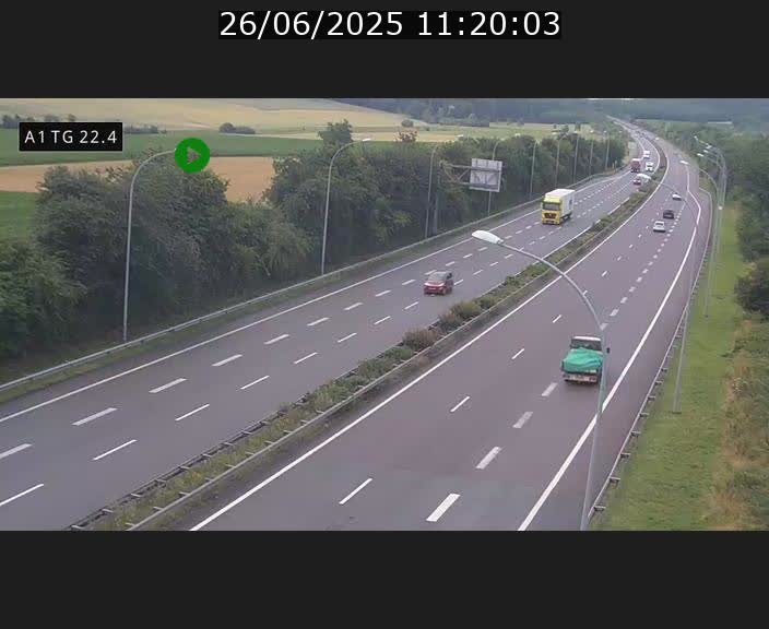 <h2>Traffic live webcam Luxembourg Flaxweiler - A1 direction Luxembourg - BK 22.4</h2>