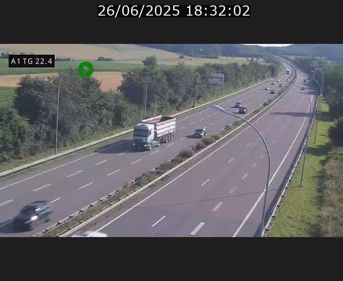 <h2>Traffic live webcam Luxembourg Flaxweiler - A1 direction Luxembourg - BK 22.4</h2>