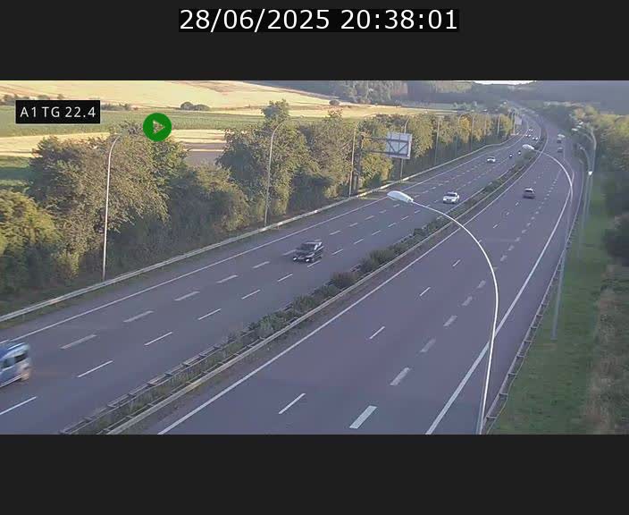 <h2>Traffic live webcam Luxembourg Flaxweiler - A1 direction Luxembourg - BK 22.4</h2>