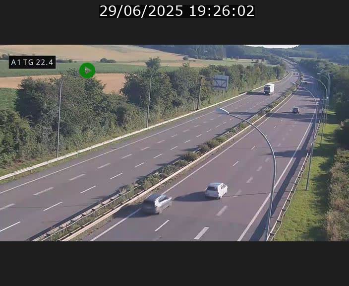 <h2>Traffic live webcam Luxembourg Flaxweiler - A1 direction Luxembourg - BK 22.4</h2>