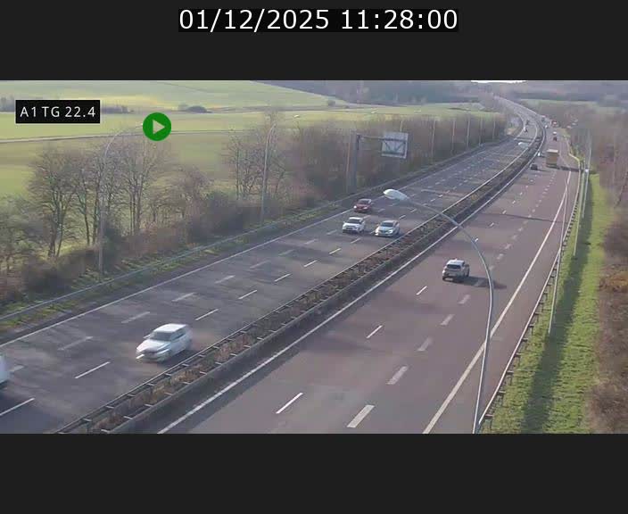 <h2>Traffic live webcam Luxembourg Flaxweiler - A1 direction Luxembourg - BK 22.4</h2>