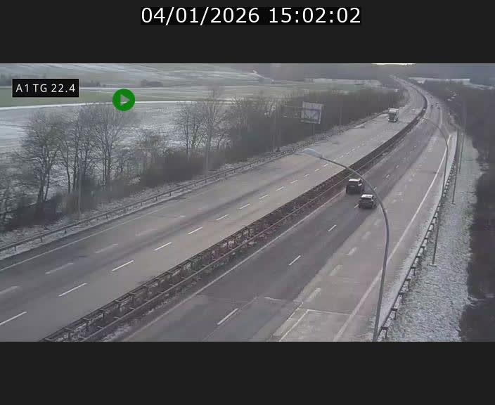 Traffic live webcam Luxembourg Flaxweiler - A1 direction Luxembourg - BK 22.4