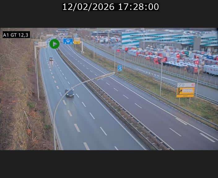 <h2>Traffic live webcam Luxembourg Senningerberg - A1 direction Allemagne - BK 12.3</h2>