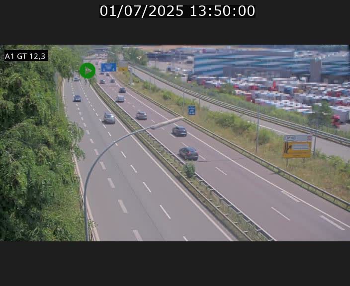 <h2>Traffic live webcam Luxembourg Senningerberg - A1 direction Allemagne - BK 12.3</h2>
