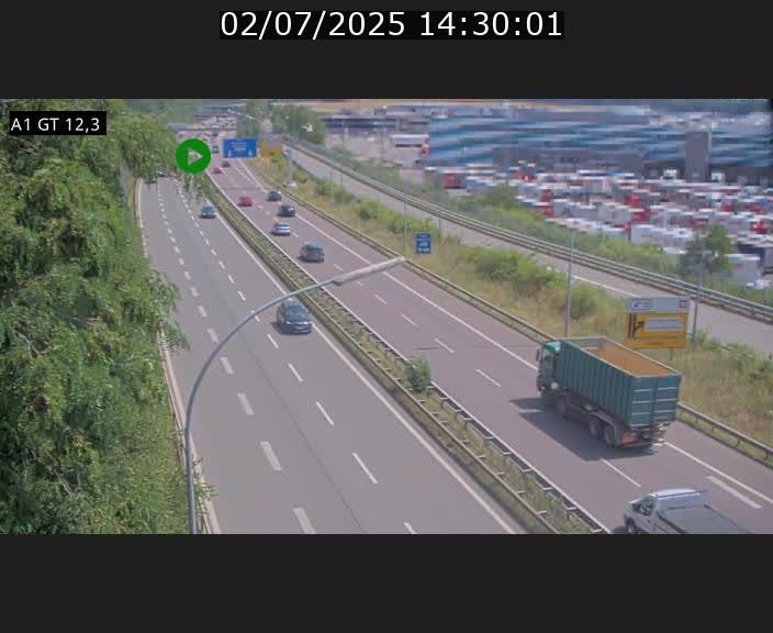 <h2>Traffic live webcam Luxembourg Senningerberg - A1 direction Allemagne - BK 12.3</h2>