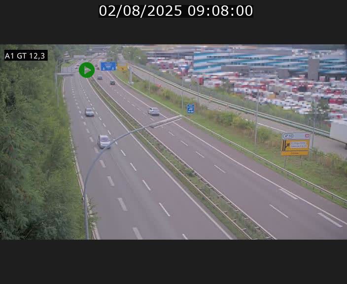 <h2>Traffic live webcam Luxembourg Senningerberg - A1 direction Allemagne - BK 12.3</h2>