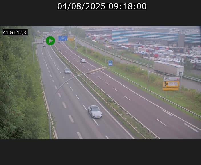 <h2>Traffic live webcam Luxembourg Senningerberg - A1 direction Allemagne - BK 12.3</h2>